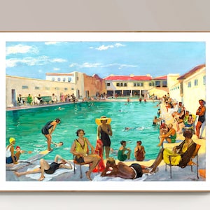 Inverno na Flórida por Sir John Lavery Impressão de belas artes - Papel de pôster ou impressão em tela / Idéia de presente / Decoração de parede