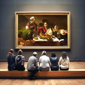 Caravaggio, Christian Art, Supper at Emmaus Fine Art Poster - Religious Artwork, Gift Idea, Wall Decor