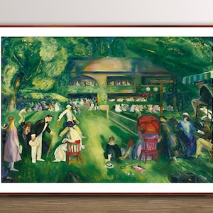 Tennis at Newport by George Bellows Fine Art Print - Tennis Match, Tennis Players, Tennis Lovers