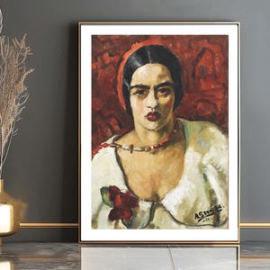 Self Portrait by Amrita Sher-Gil Fine Art Print - Figurative Art / Gift Idea / Wall Art