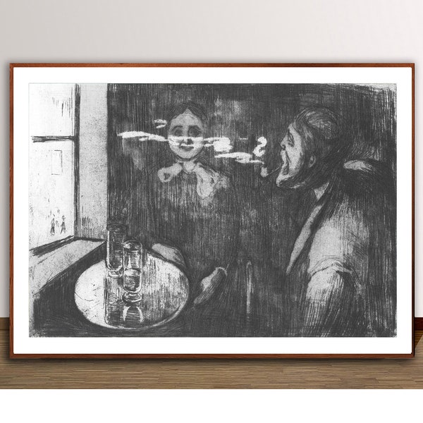 The Smoker by Edvard Munch Fine Art Print - Poster Paper or Canvas Print / Gift Idea / Wall Decor