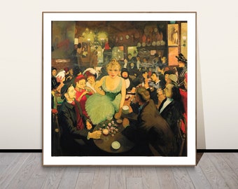 Louise Anquetin Art Nouveau Print: Parisian Cafe Wall Decor