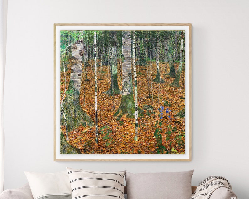Birch Forest Birkenwald by Gustav Klimt Fine Art Poster | Etsy