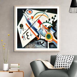 Weißes Kreuz von Wassily Kandinsky Fine Art Print - Abstrakte Kunst / Kandinsky Malerei Geschenkideen / Modernes Wanddekor