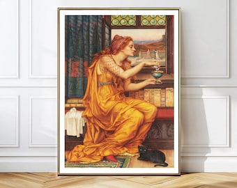 Evelyn de Morgan 'Love Potion' Fine Art Print - Pre-Raphaelite Wall Decor