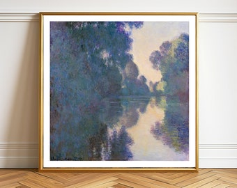 Claude Monet 【セーヌ川の朝】　ジクレー版画 クロード・モネ：ジヴェルニー近郊のセーヌ川の朝（1897年