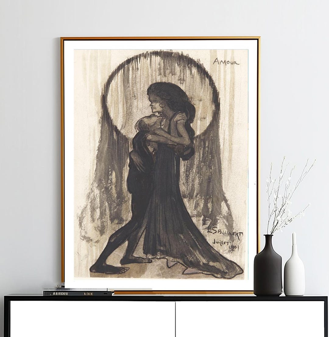 Leon Spilliaert 'amour' Fine Art Print: Lovers Poster - Etsy