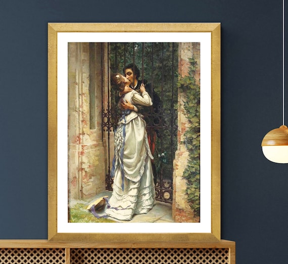 Silvio Allason's "The Kiss" Fine Art Print: Romanticism Wall Decor