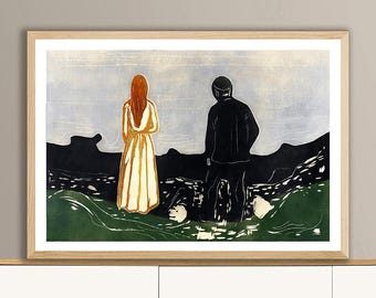 二人の人間、孤独な人々 - エドヴァルド・ムンクの油絵、アスガルド