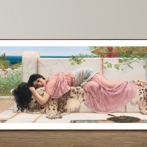 When the Heart is Young by John William Godward Fine Art Print - Neoclassical Beauty Art, Antique Style Portrait, Victorian Elegance Woman