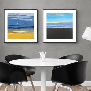 Set of 2 Prints, Leon Spilliaert Collection Marine Composition Fine Art Prints - Seascape Painting / Gift Idea / Wall Decor