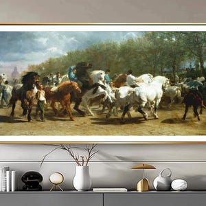 The Horse Fair by Rosa Bonheur Fine Art Print -  Animals Art / Gift for Horse Lovers  / Horses Wall Art