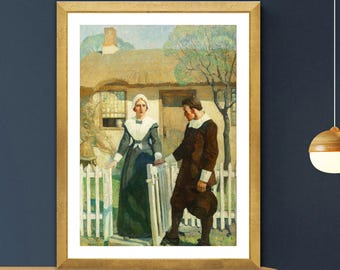 Good-bye, Mistress Friendly-Soul by Newell Convers Wyeth Fine Art Print - Farewell Scene Print