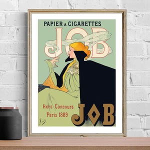 Vintage French &#39;Papier a Cigarettes&#39; Advertisement Art Print (1896)