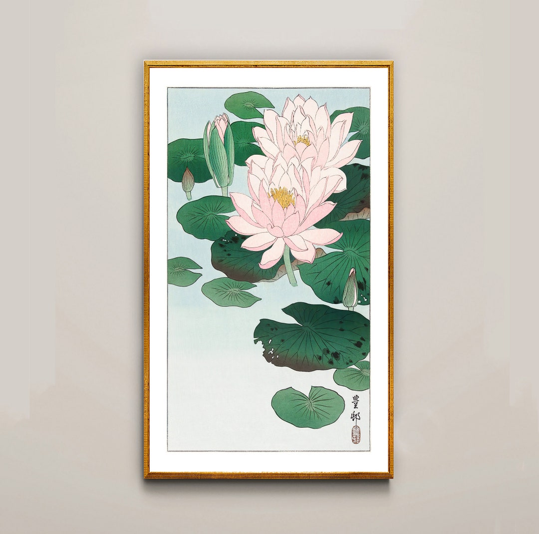 Ohara Koson Water Lily Print: Japanese Fine Art, Floral Wall Decor - Etsy