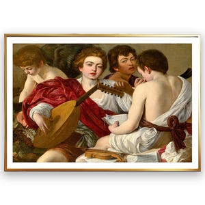 The Musicians by  Michelangelo Merisi da Caravaggio Fine Art Print - Baroque Painting / Gift Idea / Wall Decor