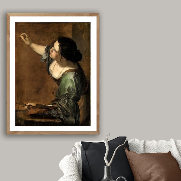 Allegory of Painting  by Artemisia Gentileschi Fine Art Print  - Poster Paper or Canvas Print / Gift Idea / Wall Decor