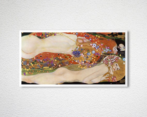 Kolonisten beroerte onderbreken Water Serpents by Gustav Klimt Fine Art Print Mythological - Etsy