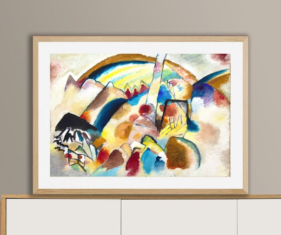 Paesaggio con macchie rosse di Wassily Kandinsky Fine Art Print Carta per  poster o stampa su tela / Idea regalo / Decorazione da parete -  Italia