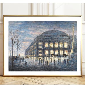 La Place du Theatre du Chatelet, Paris  by Maximilien Luce, Fine Art Print - Architectural Print / Gift Idea / Wall Decor