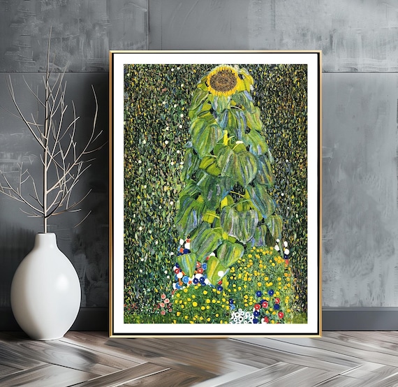 ひまわり クリムト 春 風景画 ヒマワリの咲く農家の庭 Farm Garden