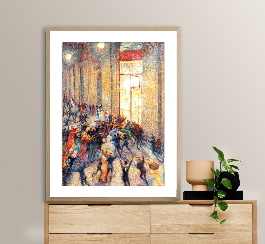 Riot in the Gallery by Umberto Boccioni Fine Art Print Poster Paper or ...