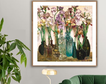 オディロン・ルドンのターコイズ色の花瓶に生けられた花(複製画) 絵画ミニミニミステリー 第117回「オディロン・ルドン