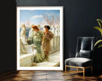 Lawrence Alma Tadema Art Print: Classical Romantic Décor