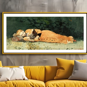 The New Novel by Winslow Homer Fine Art Print - Figurative Poster / Gift Idea / Wall Decor