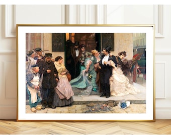 At Dawn by Charles Hermans Fine Art Print: Allegorical Painting