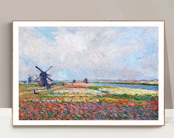 クロード・モネ - ハーグ近郊のチューリップ畑 1886年 美術館品質の