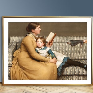 Alice im Wunderland von George Dunlop Leslie Fine Art Print - Kinderzimmer Dekor, Figuratives Poster / Geschenkidee / Wand Dekoration