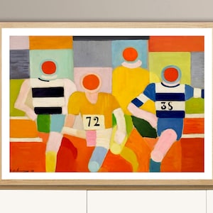 The Runners by Robert Delaunay, Fine Art Print, Divisionist Artwork, Cubist Painting, Abstract Wall Décor