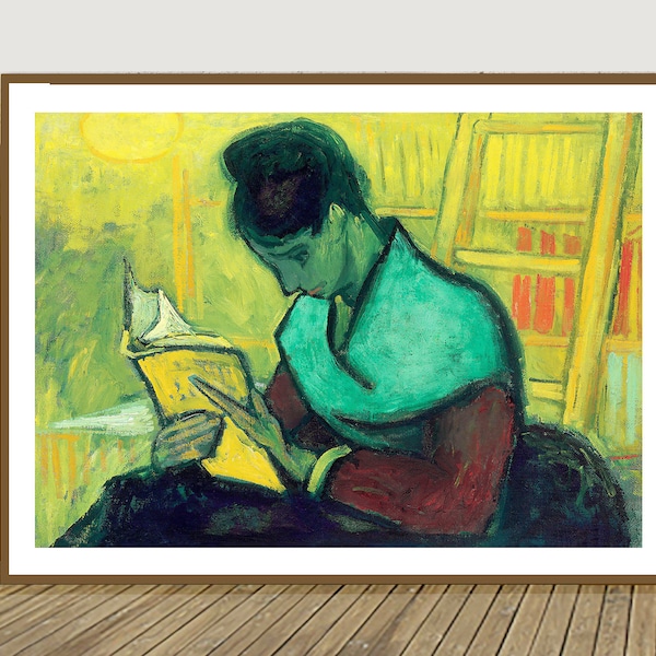 The Novel Reader by Vincent Van Gogh  Fine Art Print - Poster Paper or Canvas Print / Gift Idea / Wall Decor