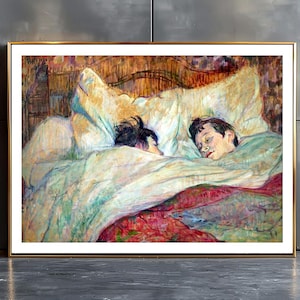 In Bed by Henri de Toulouse Lautrec Fine Art Print - Figurative Painting / Gift Idea / Wall Decor