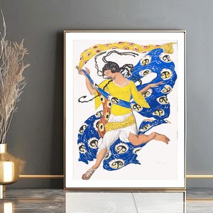The Butterfly by Leon Bakst  Fine Art  Print - Anna Pavlova Costume Design / Gift Idea / Wall Decor