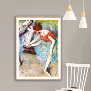 Dancers by Edgar Degas, Fine Art Print, Impressionist Poster, Realist Wall Art, Ballet Artwork, Figurative Painting, Dancing Poster