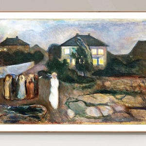 The Storm by Edvard Munch Fine Art Print - Landscape Art, Figurative Painting, Symbolist Art, Wall Decor