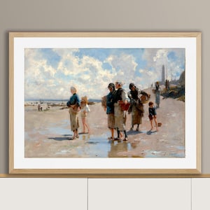 Coletores de ostras de Cancale por John Singer Sargent Impressão de belas artes - Papel de pôster ou impressão em tela / Ideia para presente
