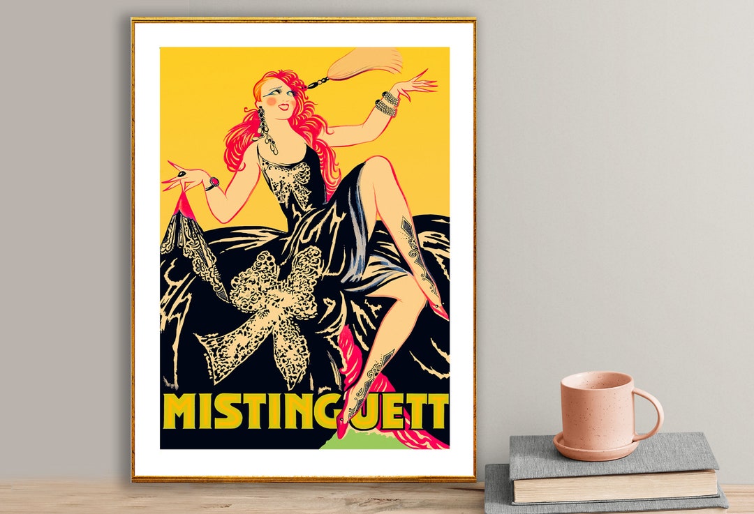 Poster Vintage MISTINGUETT R160 - Haute Qualité 40x60cm, Reproduction D'affiche Ancienne, Neuf Sous Tube