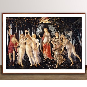 Primavera (Spring) by Sandro Botticelli  Fine Art Print  - Renaissance Painting, Mythological Print / Gift Idea / Wall Decor