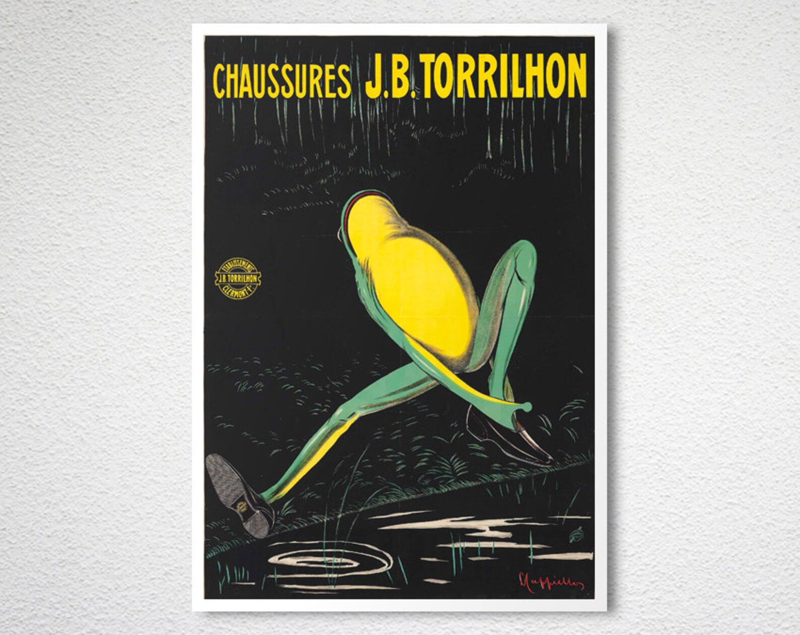 Vintage Frog Shoe Advertisement Poster: Leonetto Cappiello French ...
