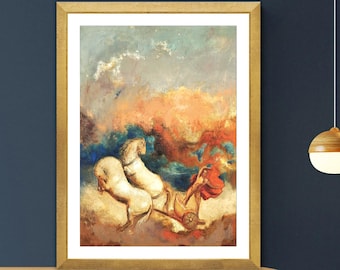 Odilon Redon Phaeton Art Print: Mythological Horses, Canvas or Paper