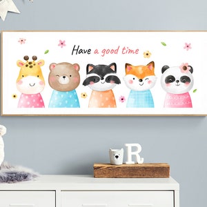 Nursery Animal Art, Have a Good Time, Cute Baby Animals Fine Art Print -  Nursery Room Décor, Animals Painting / Gift Idea / Wall Decor