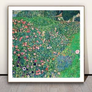 Italian Horticultural Landscape by Gustav Klimt Fine Art Print -  Klimt Landscape Painting /  Gift Idea / Wall Decor