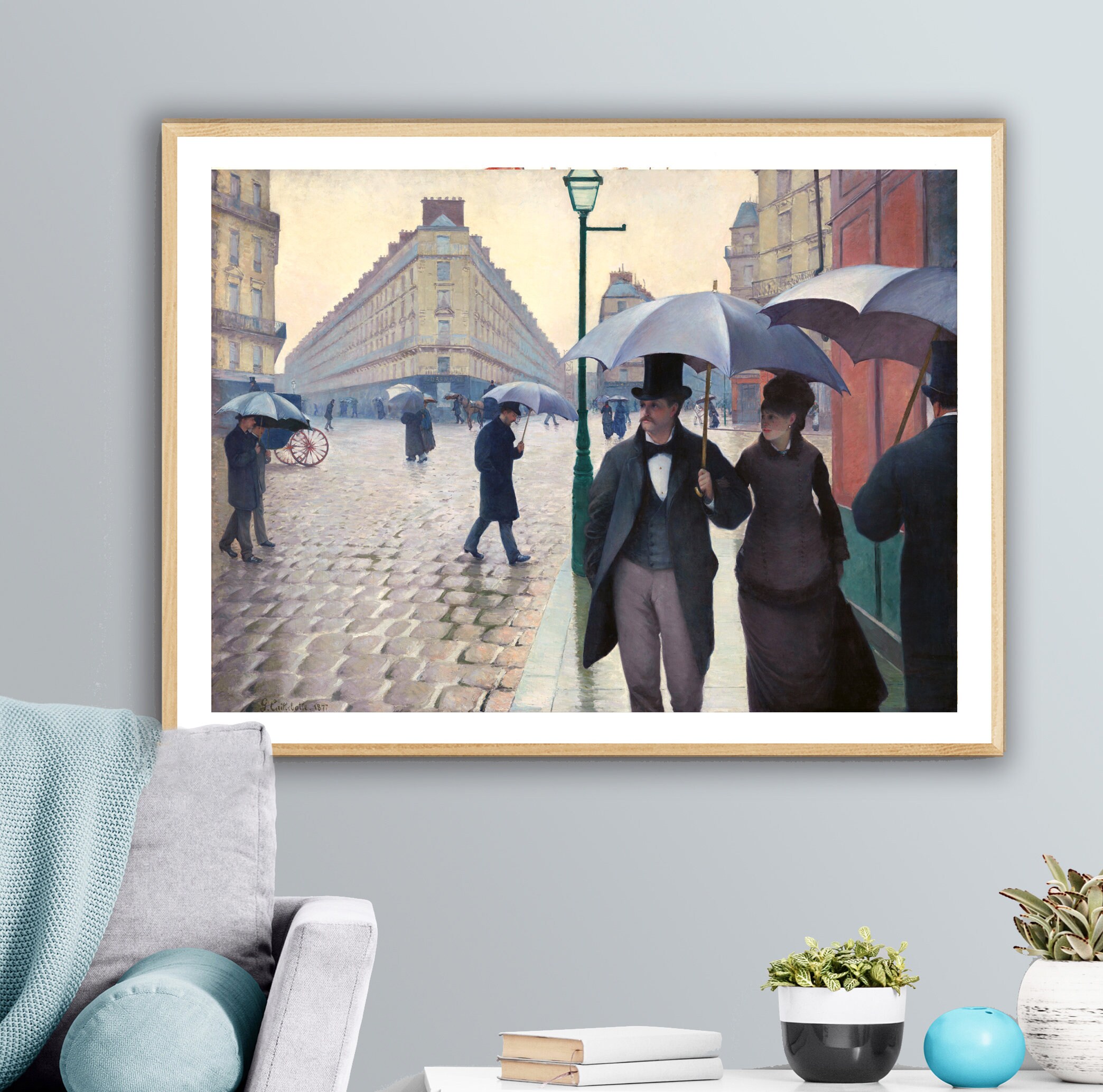 Paris Street Rainy Day By Gustave Caillebotte Fine Art Print Etsy