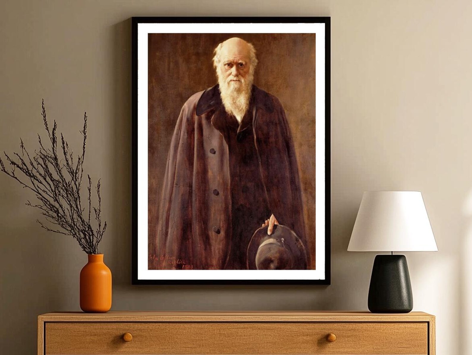 Charles Darwin Portrait Art Print: British Naturalist John Collier - Etsy