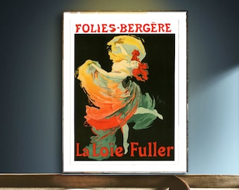 Folies Bergere La Loie Fuller Print: Jules Cheret Vintage Poster