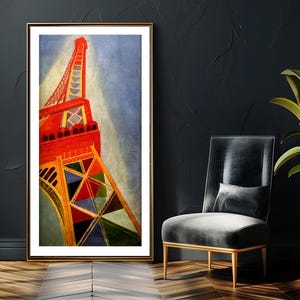 La Tour Eiffel by Robert Delaunay Fine Art Print - Eiffel Tower Painting, Orphist Style Wall Art / Modern Wall Decor