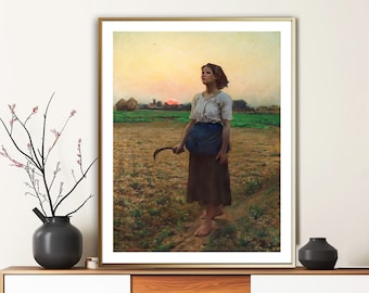 The Song of the Lark by Jules Breton Fine Art Print - Figurative Painting / Gift Idea / Wall Decor